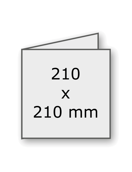 420 x 210 mm pliat la 210 x 210 mm