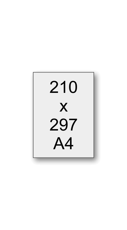 A4 - 210 x 297